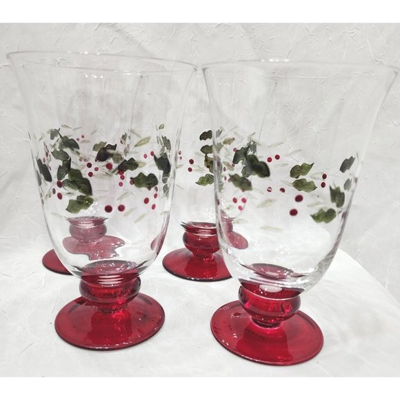 Pfaltzgraff Dining 4 Pfaltzgraff Winterberry Stemless Water Goblets